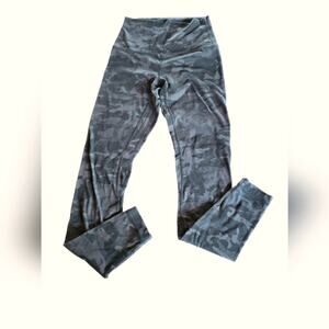 Lululemon Leggings Womens 4 Yoga Activewear Training Gym Camo High Rise Black